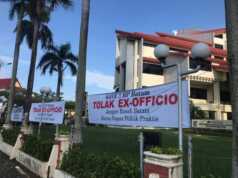 Penetapan Ex-Officio BP Batam Ditunda Lagi Spanduk Tolak Ex-Officio BP Batam