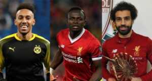 Salah, Mane dan Aubameyang Berbagi Sepatu Emas