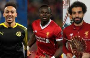 Salah, Mane dan Aubameyang Berbagi Sepatu Emas