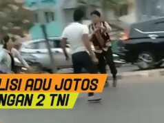 Video Viral, Dua Anggota TNI Adu Jotos dengan Polisi di Jalanan Dua Anggota TNI Adu Jotos