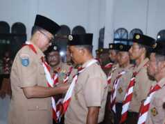 Pengurus Kwartir Gerakan Pramuka Pulau Laut Natuna Dilantik Pramuka