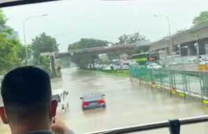 Singapura Dikepung Banjir, Puluhan Mobil Terendam Singapura Banjir