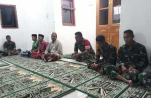 Tingkatkan Keimanan, Satgas TMMD Manunggal Subuh dengan Warga TMMD Aceh Barat