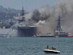 Kapal Perang USS Bonhomme Richard Meledak, Puluhan Orang Terluka Kapal Perang Meledak