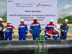 Pertagas First Welding Pipa Minyak, Alih Kelola Blok Rokan Dimulai Blok Rokan Pertamina