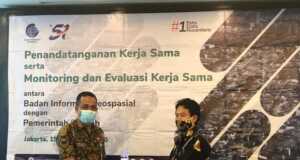 Asisten I Natuna Budi Darma Hadiri Penandatanganan Kerja Sama dengan BIG Natuna