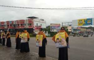 Target Menang Tebal di Bintan, Relawan Isdianto-Suryani Gelar Aksi Flashmob Isdianto-Suryani