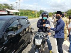 Sambut Hari Pers Nasional, SMSI Bintan Bagi-Bagi Masker ke Masyarakat SMSI Bintan