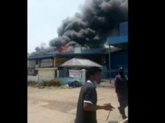 Kebakaran Hanguskan Gudang Sepeda Milik PT Barokah Utama Batam Gudang terbakar