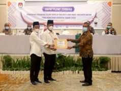 KPU Batam Resmi Tetapkan Rudi-Amsakar Pemenang Pilwako Batam Pemenang Pilwako Batam