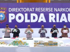 Polda Riau Musnahkan BB 80,24 Kg Sabu dan 68.636 Butir Ekstasi Musnahkan narkoba
