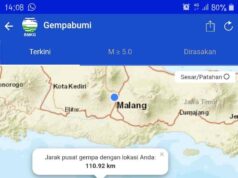 Gempa Magnitudo 6.7 SR, Porak Porandakan Perkantoran dan Rumah Sakit di Blitar Pusat Gempa di kabupaten Malang