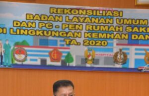 Kemhan Gelar Rapat Rekonsiliasi BLU dan PC-PEN Rumah Sakit Guna Meningkatkan Kualitas Laporan Kuangan Kemhan / TNI TA. 2020 Kemhan