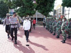 Bupati Asahan Hadiri Apel Gelar Pasukan Operasi Ketupat Toba 2021 Bupati Asahan, Surya dan Kapolres Asahan memeriksa pasukan dalam apel gelar pasukan Ops Ketupat Toba 2021 di Mapolres Asahan