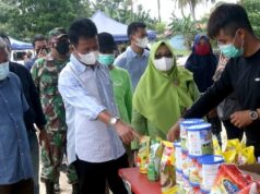 Rudi Tinjau Pasar Murah, Minta Masyarakat Antre dan Patuhi Protkes Rudi Tinjau Pasar Murah