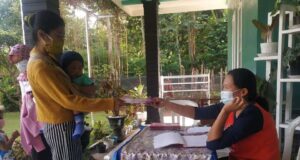 Posyandu Balita di Kab. Blitar Tetap Berjalan, Prokes Diperketat Pelayanan Posyandu Mawar, yang bertempat di Dusun Lungurkulon