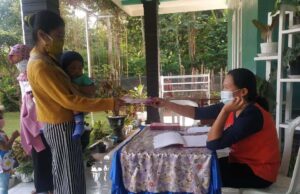 Posyandu Balita di Kab. Blitar Tetap Berjalan, Prokes Diperketat Pelayanan Posyandu Mawar, yang bertempat di Dusun Lungurkulon