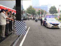 Perketat PPKM Darurat, Polda Jatim Berangkatkan Patroli Show Of Force