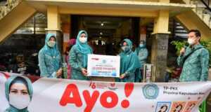 TP PKK Kepri Bagikan 10.000 Masker di Lingga