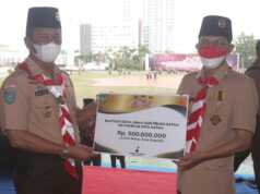 Pramuka di Batam Diminta Tak Berhenti untuk Saling Membantu Pramuka di Batam