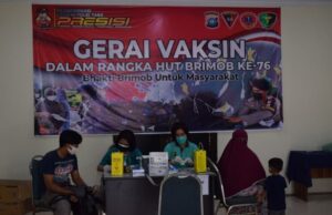 Vaksinasi Massal dalam Rangka HUT Korps Brimob Polri ke-76 HUT Brimob Polri 2021