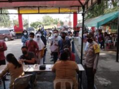 Antusias Masyarakat Melakukan Vaksinasi Covid-19 di Mapolsek Batu Ampar Sangat Tinggi Vaksinasi di Batu Ampar