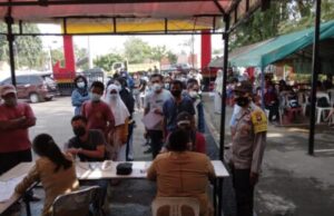Antusias Masyarakat Melakukan Vaksinasi Covid-19 di Mapolsek Batu Ampar Sangat Tinggi Vaksinasi di Batu Ampar