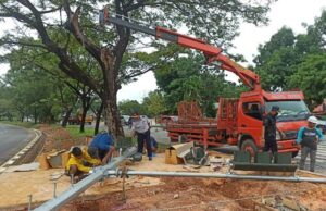 Dishub Batam Pasang Rambu Peringatan di Sagulung dan Batuaji