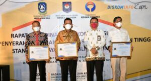 Gubernur Ansar Terima Penghargaan dari Ombudsman, Predikat Kepatuhan Tinggi Standar Pelayanan Publik Ombudsman sebagai lembaga penilai pelayanan publik memberikan Gubernur Kepri H. Ansar Ahmad penghargaan atas Predikat Kepatuhan Tinggi Standar Pelayanan Publik di Hotel Nirwana, Bintan F,ist