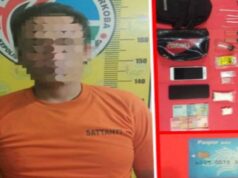 Seorang Karyawan Swasta di Tulungagung Digelandang Polisi Saat Edarkan Sabu Karyawan Swasta di Tulungagung Edarkan Sabu