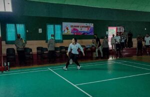 Semarak Hari Bhayangkara ke -76 Polres Blitar Kota Gelar Turnamen Bulutangkis Hari Bhayangkara ke -76 Polres Blitar Kota