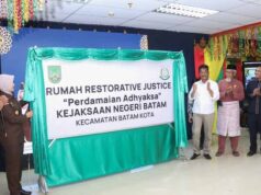 Rudi Pastikan Dukung Penuh Peresmian Rumah Restorative Justice se-Kecematan Kota Batam Rumah Restorative Justice Batam