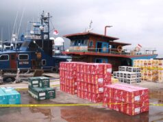 Bea Cukai Tegah 8.784 Botol Minuman Beralkohol Penindakan MMEA Oleh BC Batam dan TNI AL