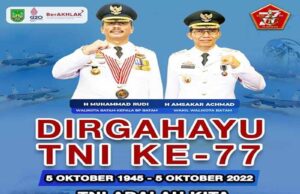 HUT ke-77 TNI, Rudi-Amsakar: TNI adalah Kita Wali Kota Batam menyampaikan ucapan HUT ke-77 TNI