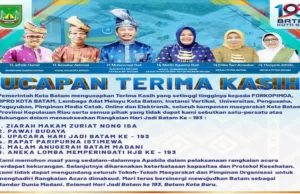 Rudi Apresiasi Kesuksesan HJB ke-193 Ucapan terimakasih HJB ke-193