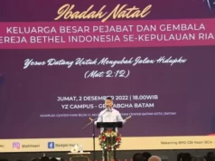 Perayaan Natal di YZ Campus GBI Tabgha, Wali Kota Batam: Jemaat Jaga Keamanan dan Kenyamanan Wali Kota Batam di Perayaan Natal di YZ Campus GBI Tabgha Batam