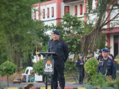 Pesan Kapolda Kepri ke Personel Brimob Irjen Tabana Bangun berpesan agar brimob ikut membangun pembangunan daerah, dengan cara menjaga kamtibmas di Kepri.