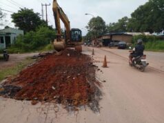 Perbaikan Jalan ke Pelabuhan Sagulung Batam Dikebut Jalan Batam
