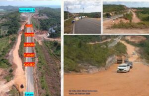 Jalan Trans Barelang Amblas, Ditutup Sementara Selama Perbaikan Jalan Barelang