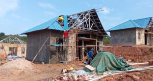 Pembangunan Empat Rumah Contoh untuk Warga Rempang Hampir Rampung Rumah Rempang