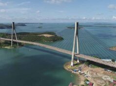 Tak Diindahkan Pengendara, BP Batam Kembali Imbau Larangan Parkir di Jembatan Barelang Jembatan 1 Barelang Batam dilihat dari atas