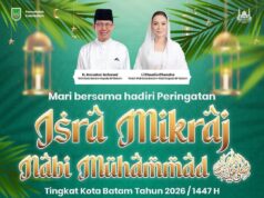 Malam Ini Peringatan Israk Miraj Kota Batam di Masjid Agung