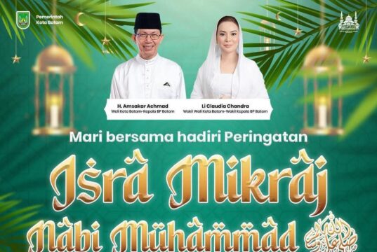 Malam Ini Peringatan Israk Miraj Kota Batam di Masjid Agung